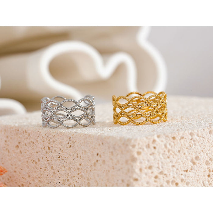 Exclusive Designer Golden Ring for Stylish Lady