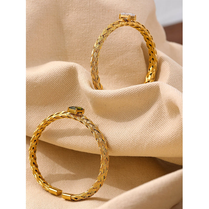Designer Braided Golden Bracelet