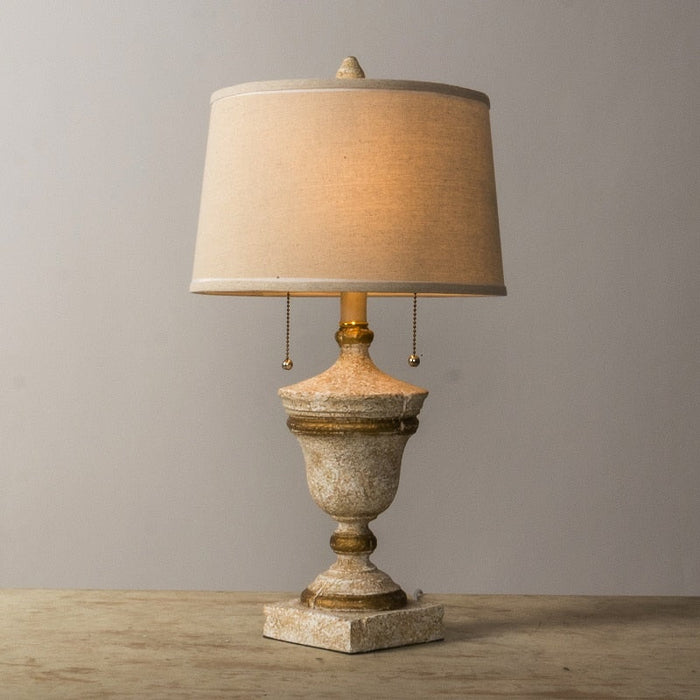 Luxury Retro Design Beige Table Lamp for Home