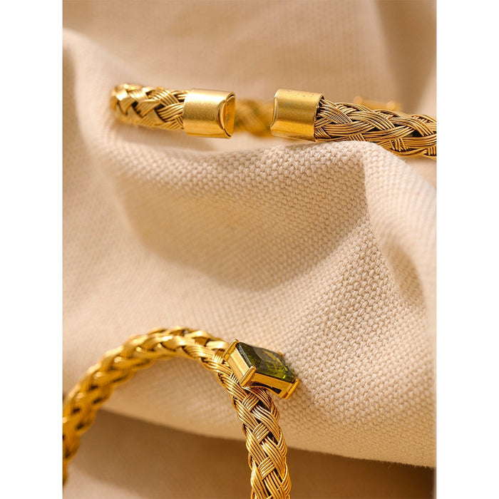 Designer Braided Golden Bracelet