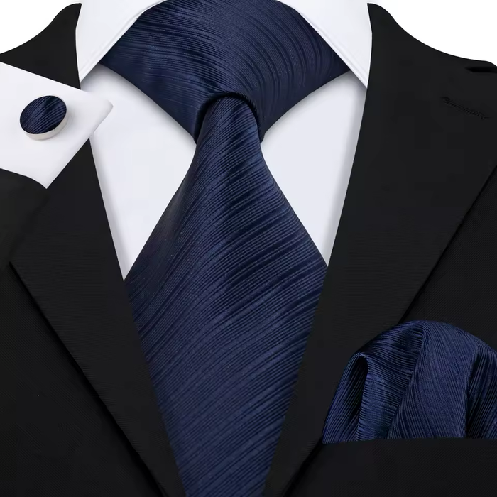 Royal Blue Floral Silk Tie for Classy Men - Elegant Accessory for Formal Occasions