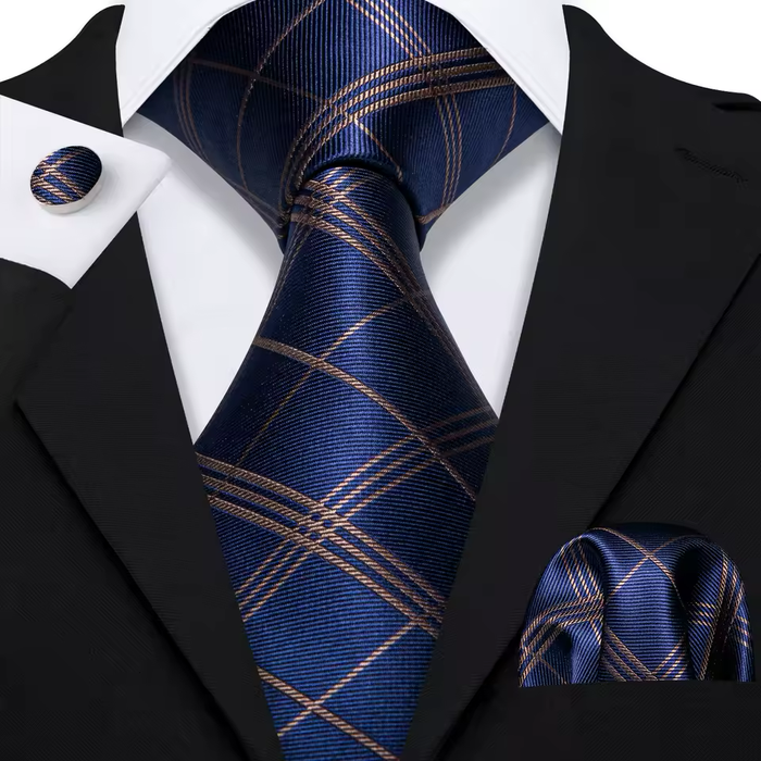 Classy Men Blue Floral Silk Necktie