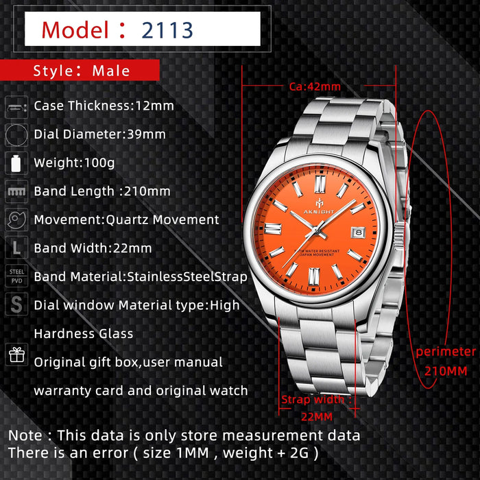 ARGELIN® Exclusive Waterproof Silver Watch