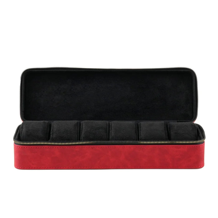Luxury Watch Case with Logo – Gloss PU, 6/12 Slots, Scratchproof