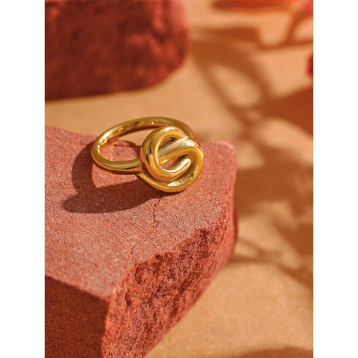 Modern Minimalistic Design Golden Ring