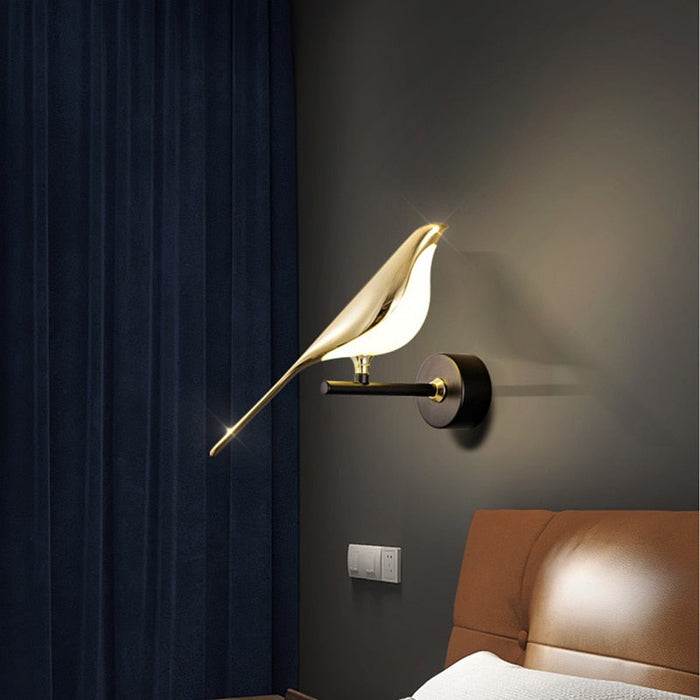 Luxury Bird Design Modern Style Gold Wall Lamp