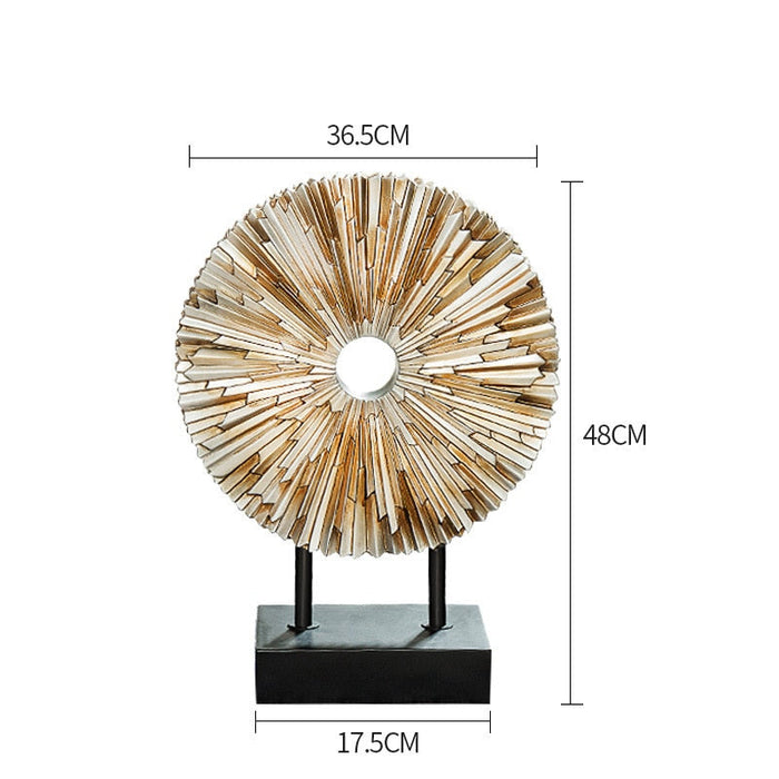 European Resin Deer Figurine with Gold Accents