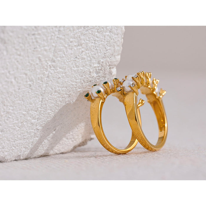 Chic Stylish Design Golden Ring