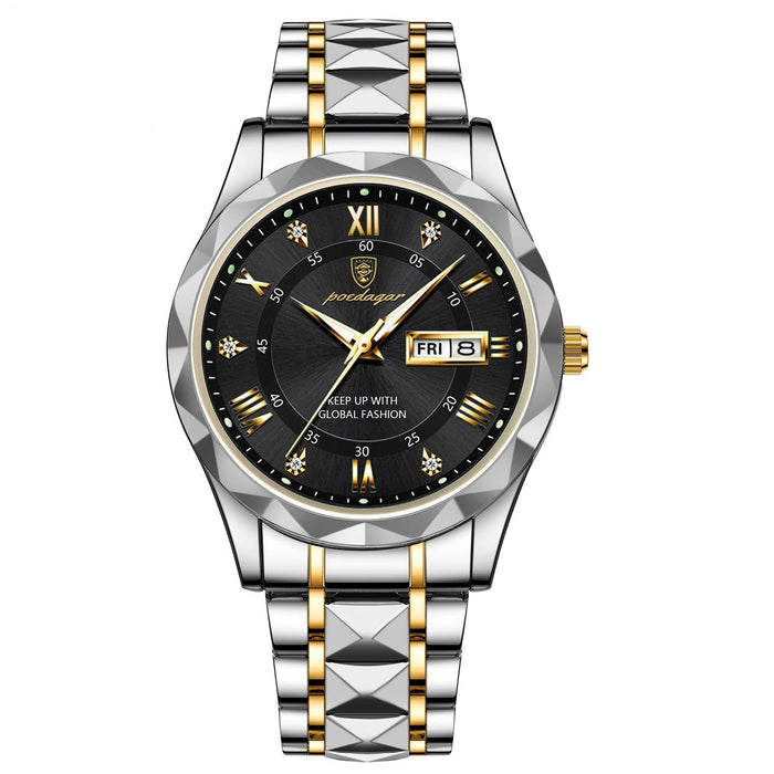 VALCERO® Men´s Luxury Golden and Silver Watch