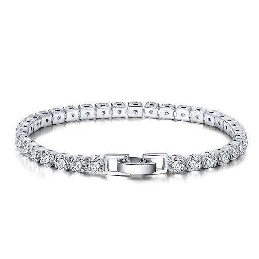Tennis Bracelet 925 Silver 4mm Rhodium Coated