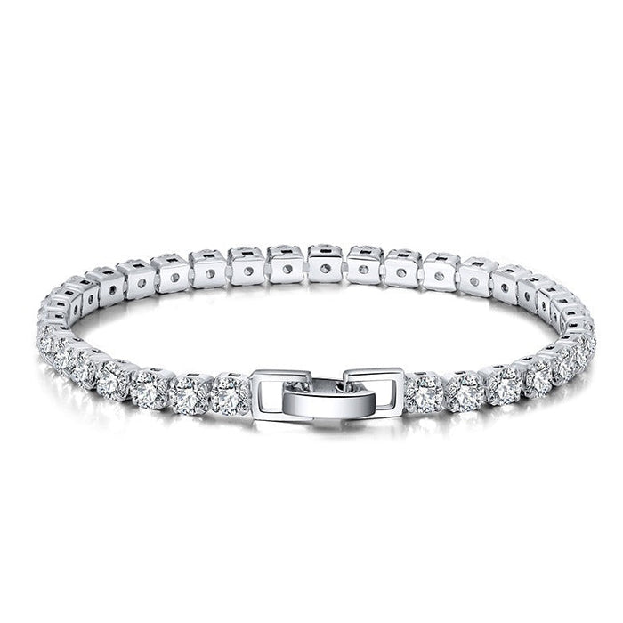 Tennis Bracelet 925 Silver 4mm Rhodium Coated