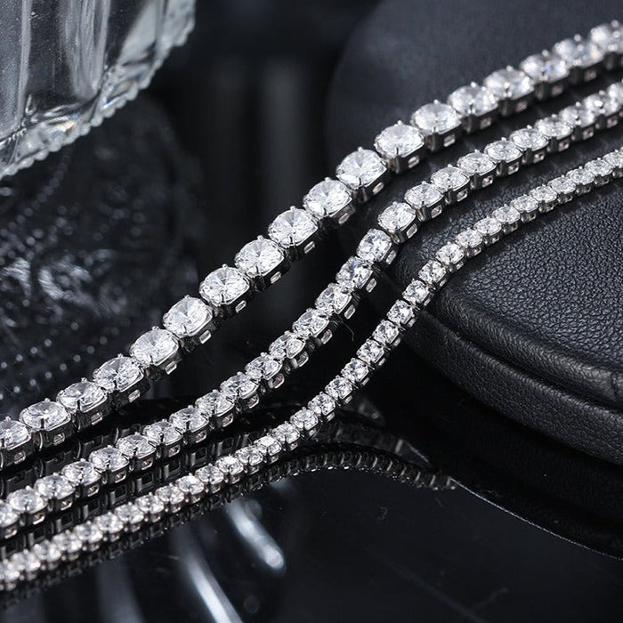 Tennis Bracelet 925 Silver 4mm Rhodium Coated