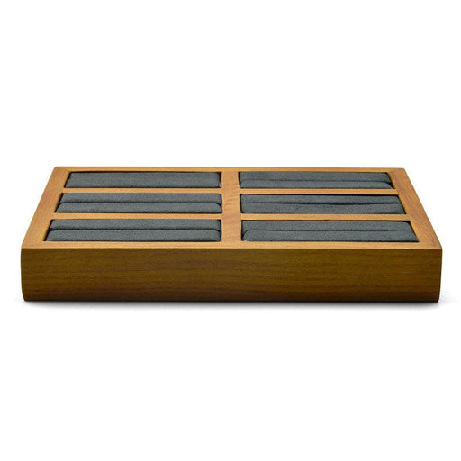 Wood Jewelry Display Stand with 6 Slots Organizer