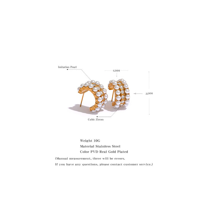 Pearls and Crystals Design Earrings