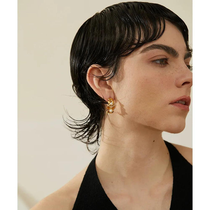 Elegant Earrings with Pearls