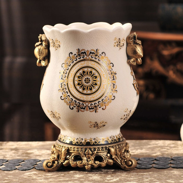 ORCHID Exquisite Antique Ceramic Vase