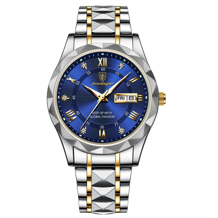 VALCERO® Men´s Luxury Golden and Silver Watch