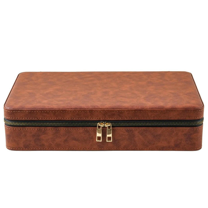 Luxury Watch Case with Logo – Gloss PU, 6/12 Slots, Scratchproof