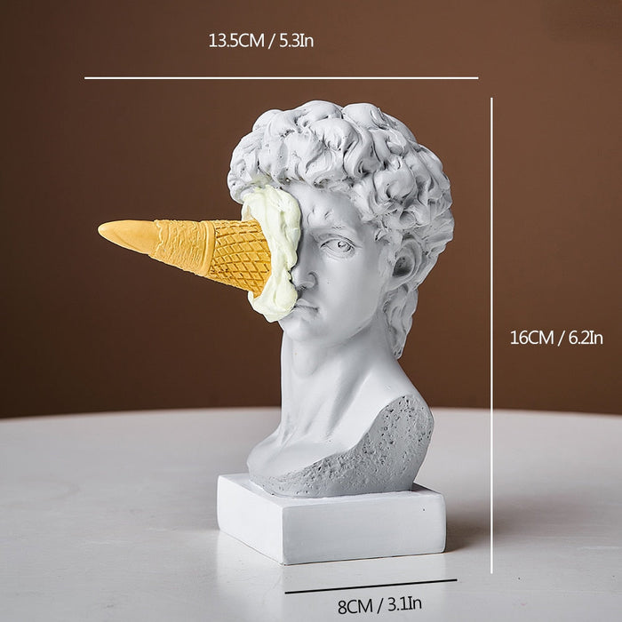 Roman Resin Face Sculpture Classical Art