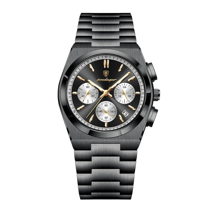 ASTERA® Luxury Date Chronograph Steel Watch