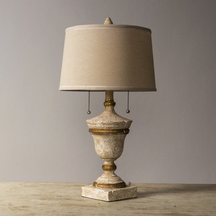Luxury Retro Design Beige Table Lamp for Home