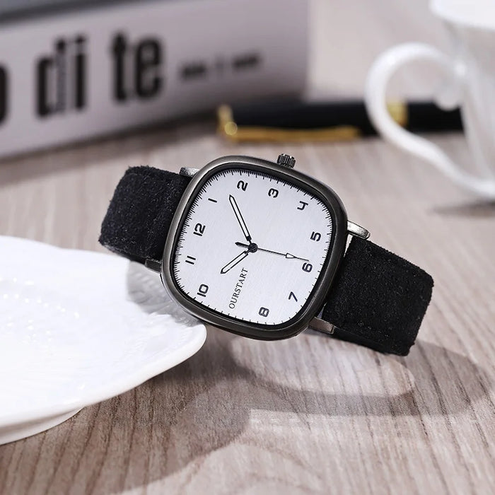 ARDUIN® Vintage Square Dial Leather Watch