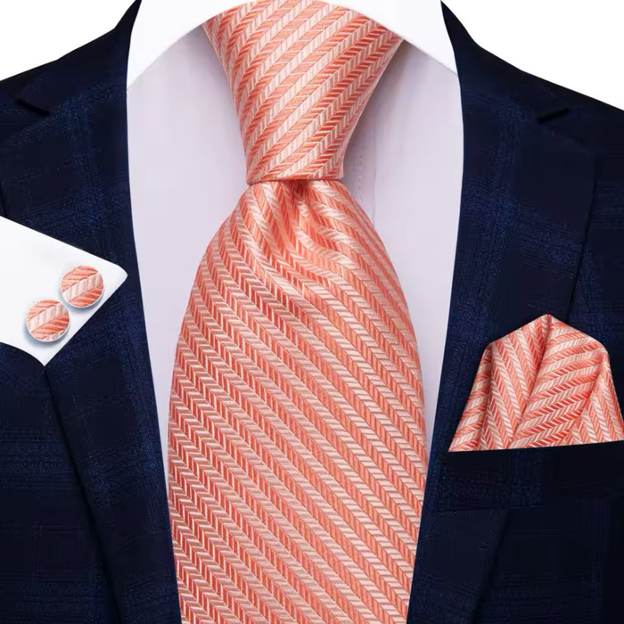 Orange and Blue Circles Silk Tie for Classy Men