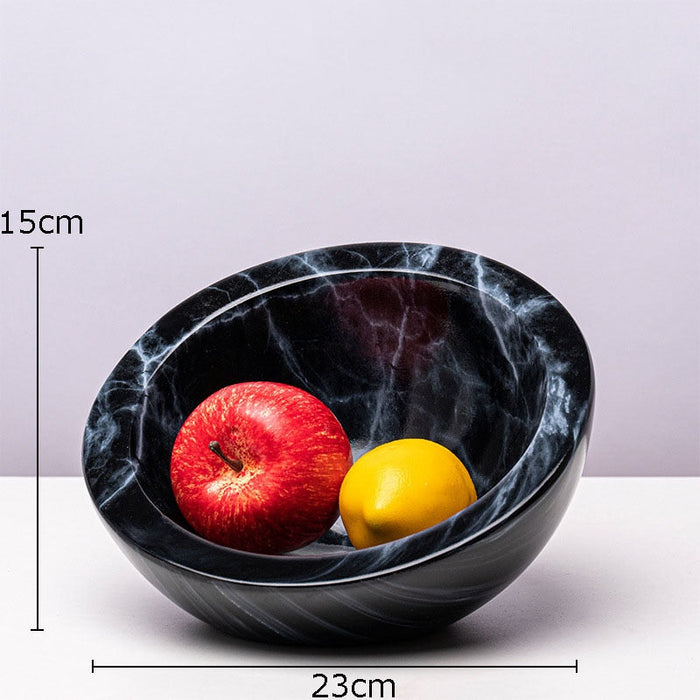 Artistic Marble-Patterned Resin Flower Vases
