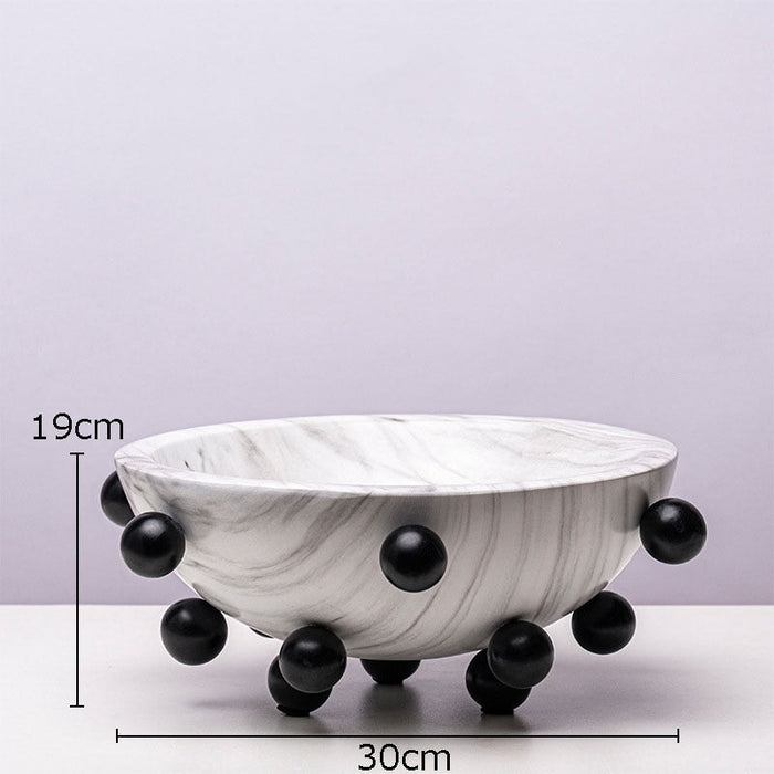 Artistic Marble-Patterned Resin Flower Vases