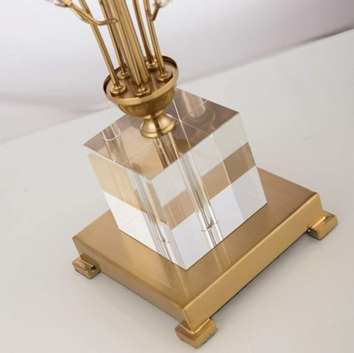 Elegant Premium Quality Crystal White Table Lamp