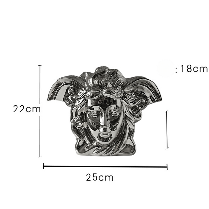 OCTAVIA Elegant Gold Ceramic and Metal Vase