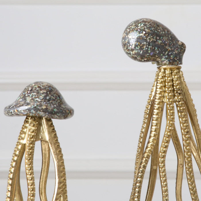 Elegant Octopus Shell Fragment Resin Sculpture