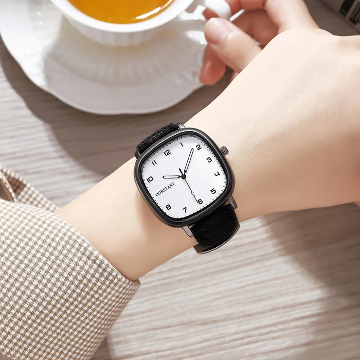 ARDUIN® Vintage Square Dial Leather Watch