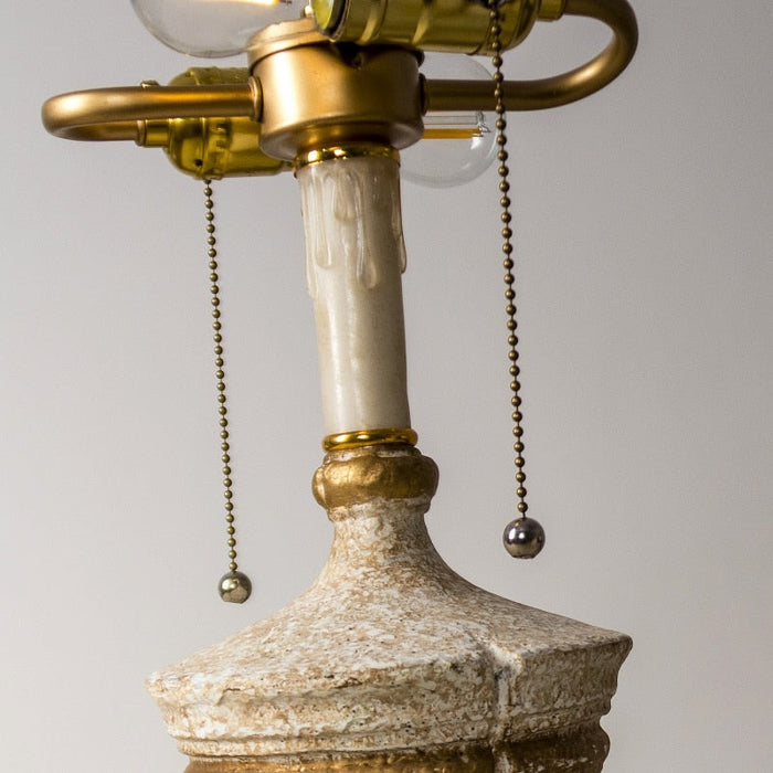 Luxury Retro Design Beige Table Lamp for Home