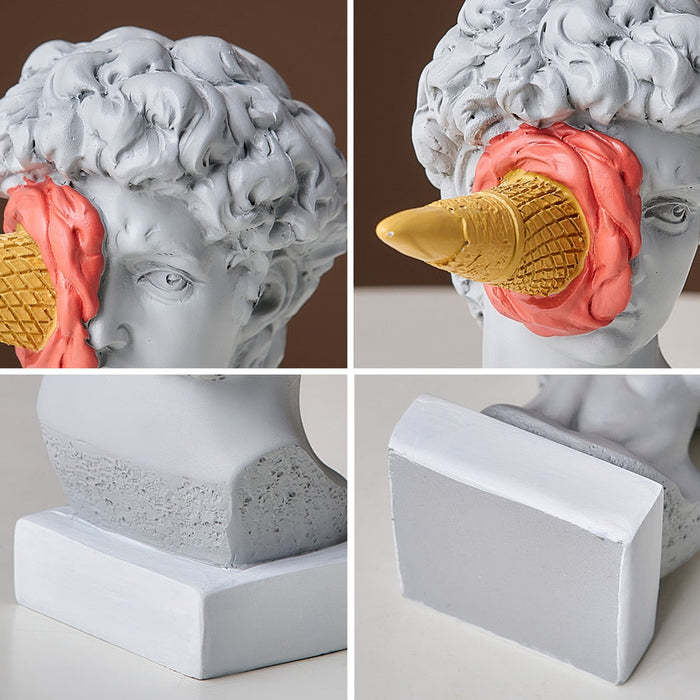 Roman Resin Face Sculpture Classical Art