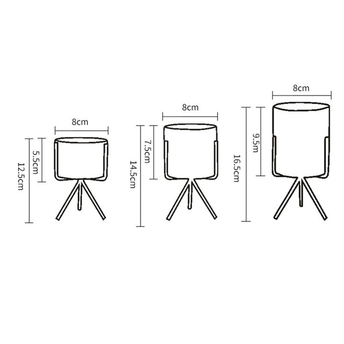 Marbela Nordic Style Marble Pattern Gold Ceramic Iron Vase