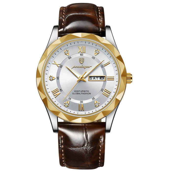 VALCERO® Men´s Luxury Golden and Silver Watch