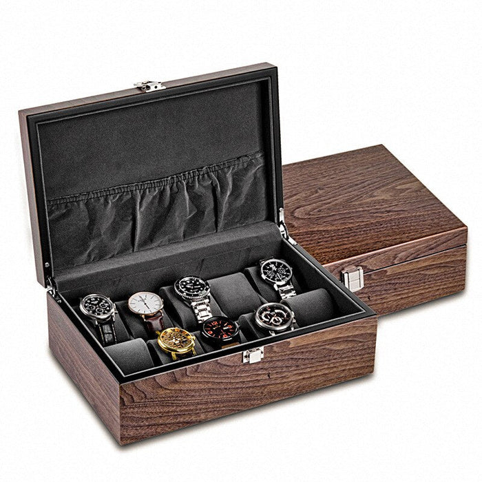 Men's Wooden Watch Box for 10 Watches - Luxury Organizer
