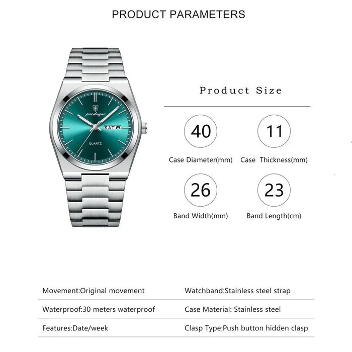 ELMORA® Luxury Elegant Day Date Watch