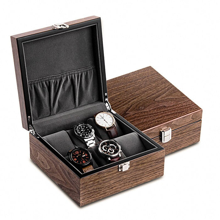 Men's Wooden Watch Box for 6 Watches - Stylish Organizer Case