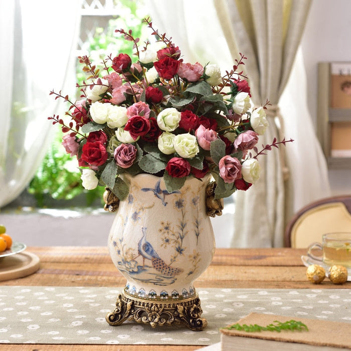 ORCHID Exquisite Antique Ceramic Vase