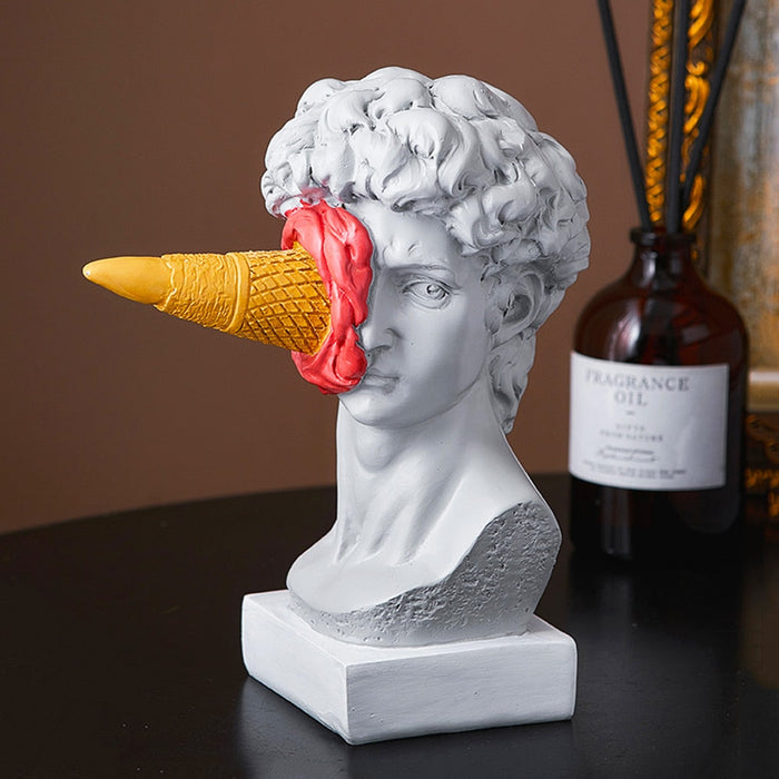 Roman Resin Face Sculpture Classical Art