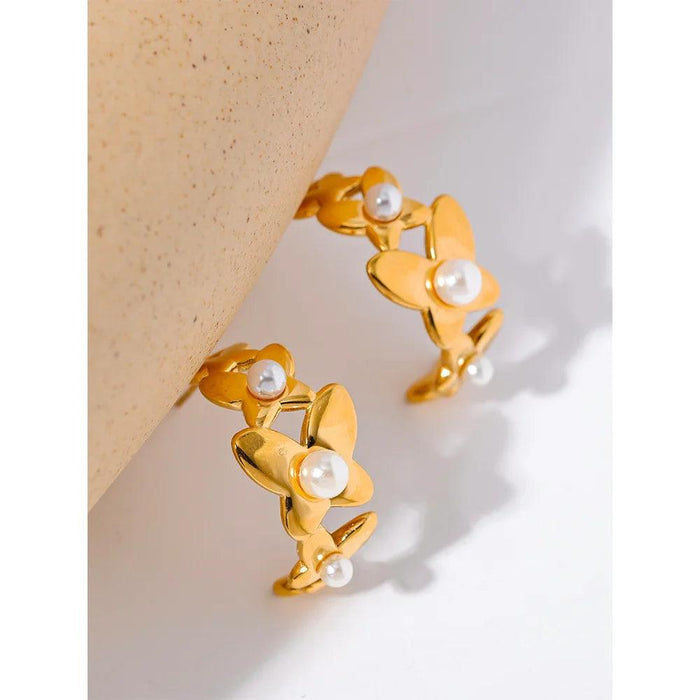 Elegant Earrings with Pearls