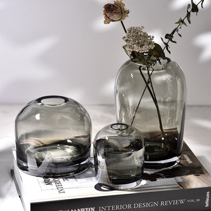 PURE Glass Vase in Flask Style