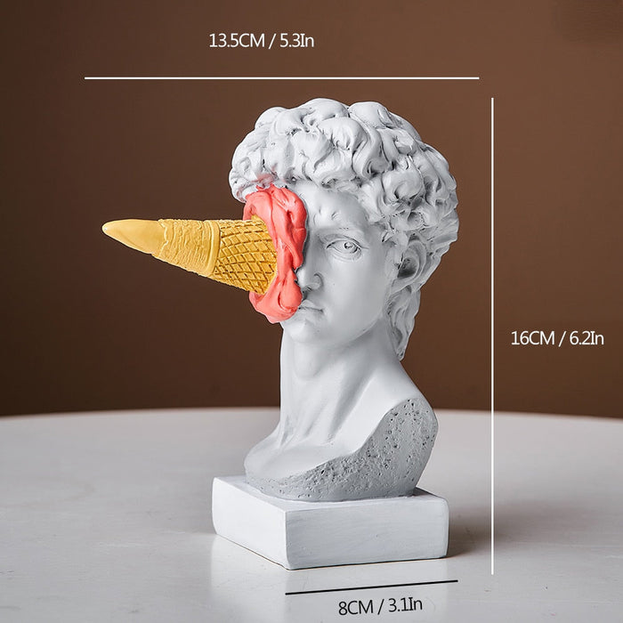 Roman Resin Face Sculpture Classical Art