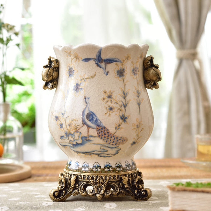 ORCHID Exquisite Antique Ceramic Vase