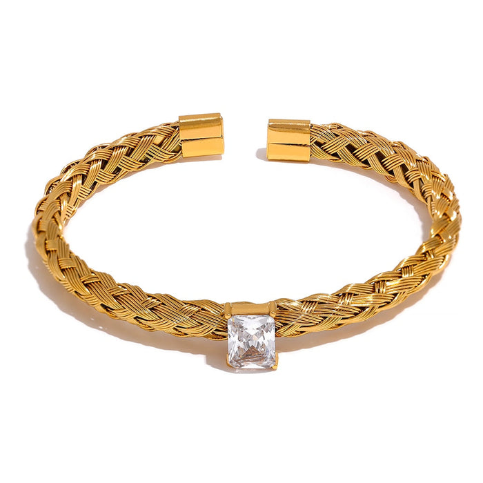 Designer Braided Golden Bracelet