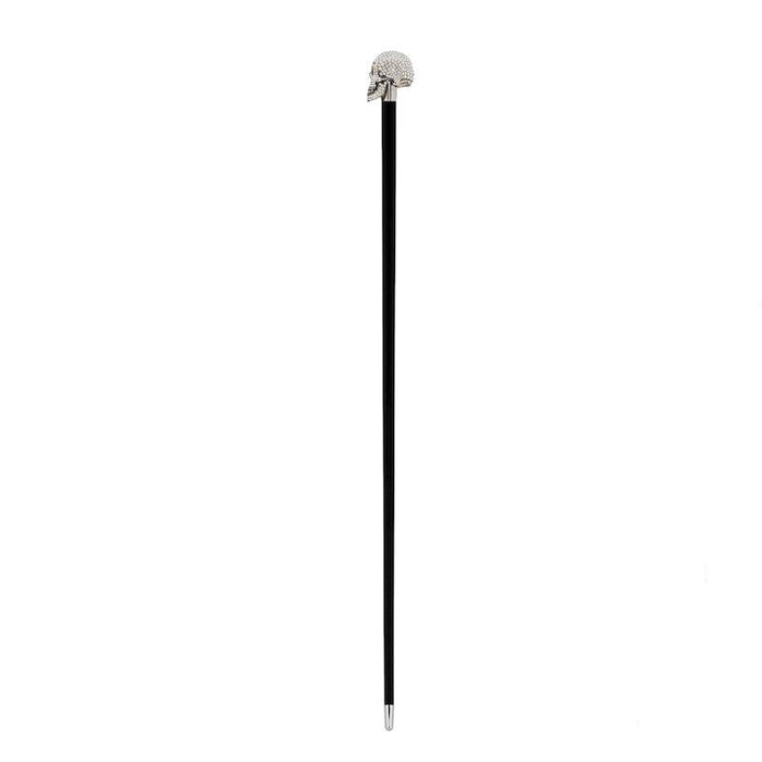 Silver Skull Cane Handle Crystals from Swarovski® - Rare Cane