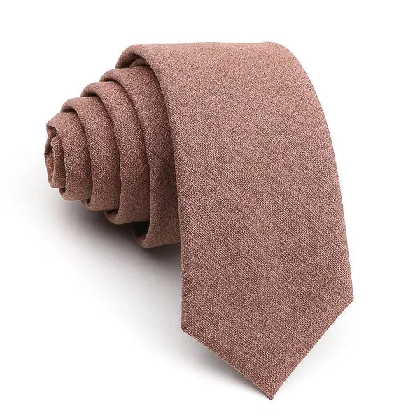 Solid Caramel Brown Skinny Tie for Classy Men Perfect for Formal Events
