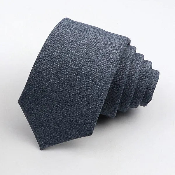 Solid Dark Grey Skinny Tie for Classy Men Versatile Formal Accessory